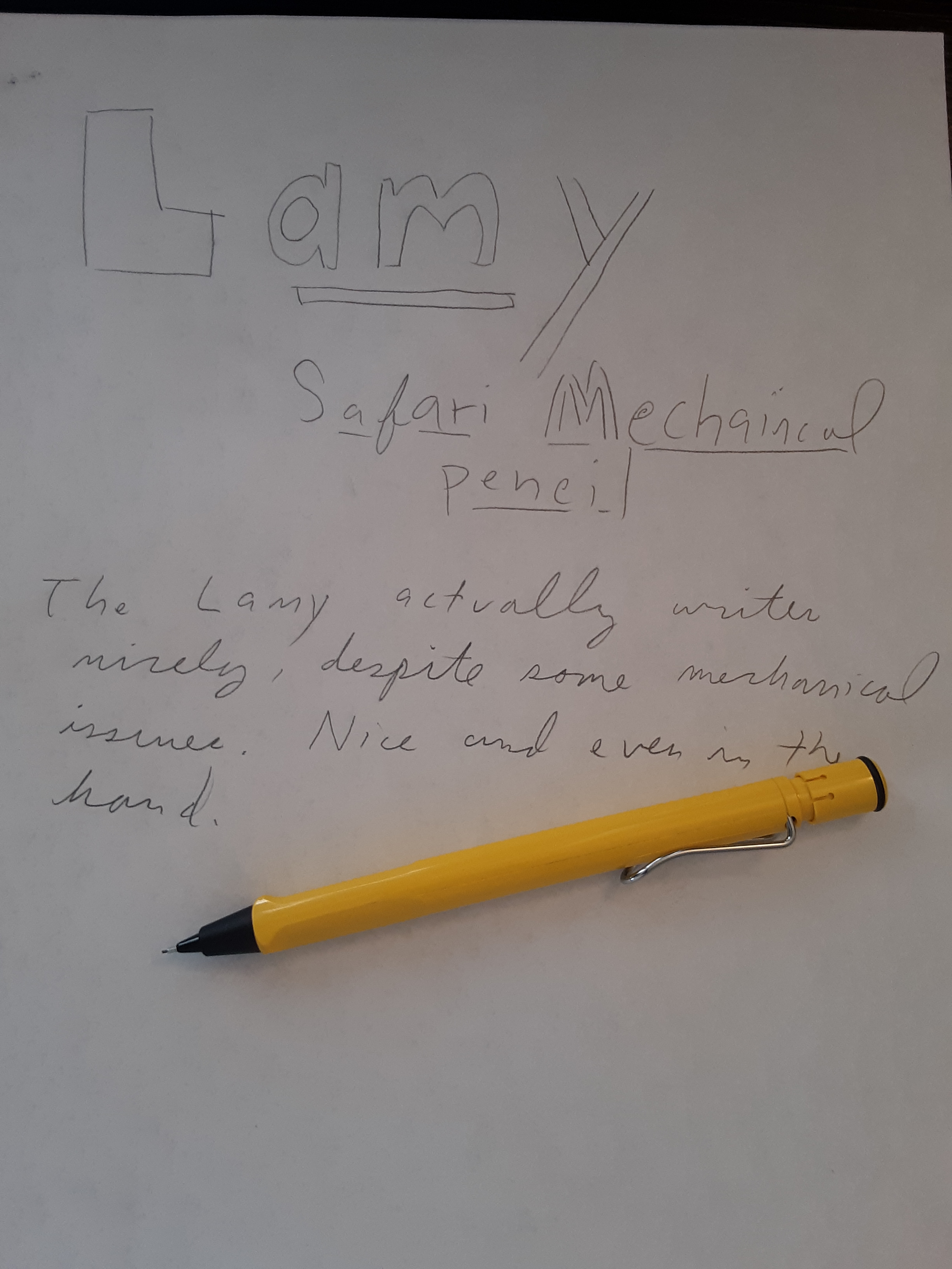 lamy safari pencil review